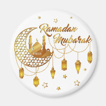 Mesquita Dourada Ramadan Mubarak & Lanternas Decor
