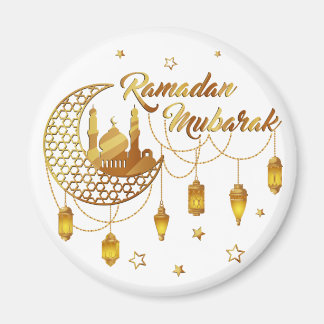 Imã Mesquita Dourada Ramadan Mubarak & Lanternas Decor