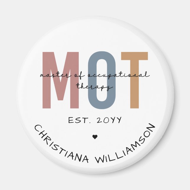 Imã Mestre Personalizado Da Mt Da Terapêutica Ocupacio (Frente)