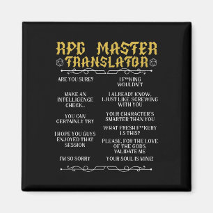 Imã Mestre Tradutor Rpg D20 Jogos de Mesa Engraçado Rp