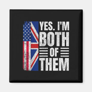 Imã Metade americano metade britânico bandeira dos EUA