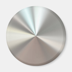 Imã metal prateado artístico