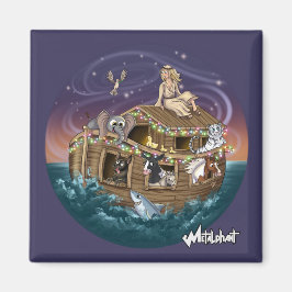 Imã Metalfant Wilbur & Noah-ery's Ark Magnet