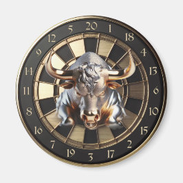 Imã Metall Dartboard mit Bulle - golden Bull