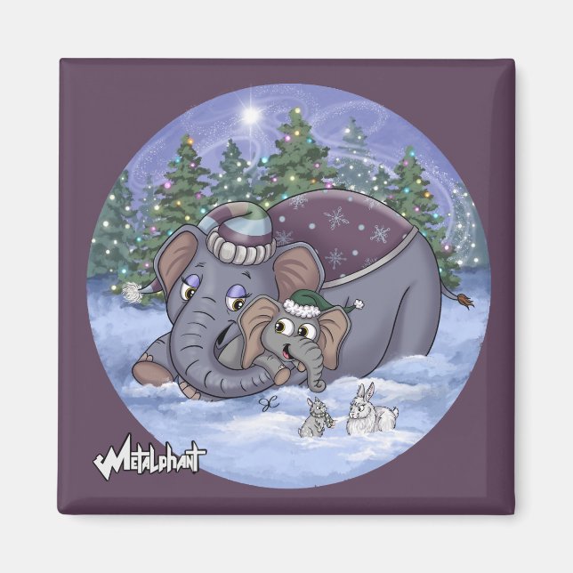Imã Metalphant Wilbur & Ímã Mamãe (Frente)