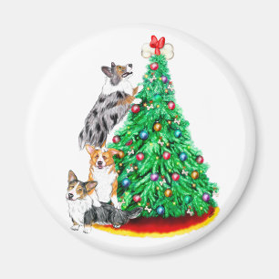 Imã Metas de Alcance do Corgi Cristmas