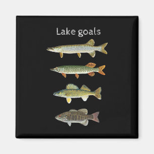 Imã Metas do Lago Pesca Musky Pike Walleye Boca Pequen