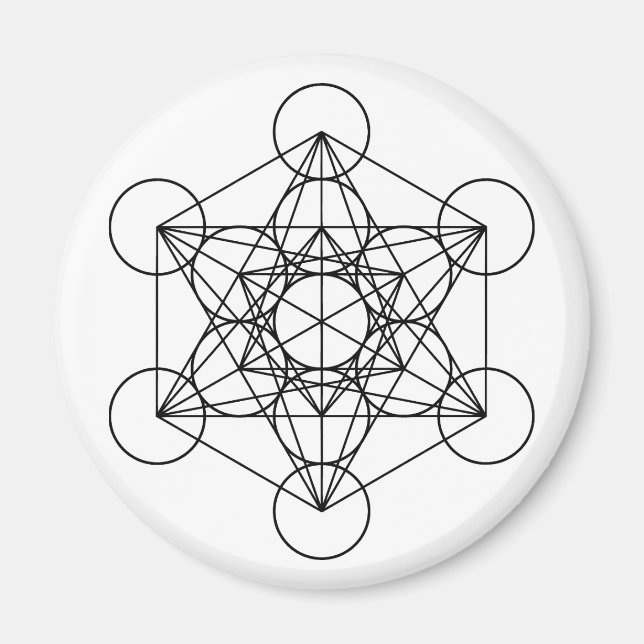 Imã Metatron Cube Geometria Sagrada (Frente)