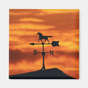 Imã Meteorologia Vane no Sunset