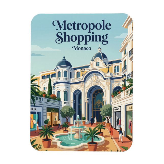 Ímã Metropole Shopping Monte-Carlo Mônaco (Vertical)