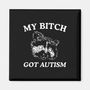 Imã Meu Autismo Racoon Memória Trash Mulheres de Panda