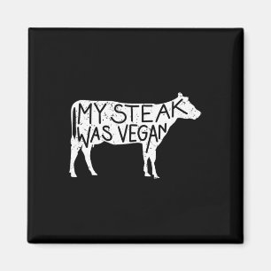Imã Meu Bife Era Vegan - Engraçado Vapor Anti-Vegan