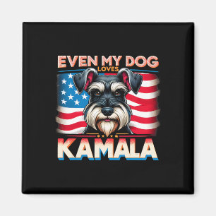 Imã Meu Cão ama Kamala Usa Flag Kamala Harris Dog Lov