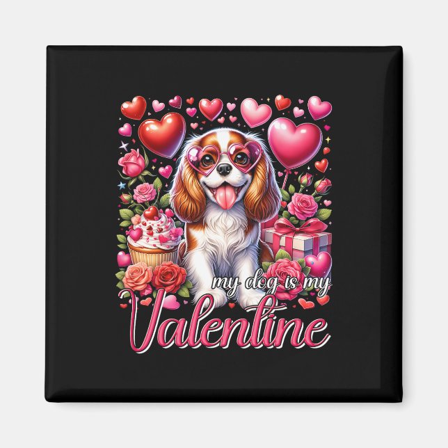 Imã Meu Cavalier King Charles Spaniel é meu namorado D (Frente)