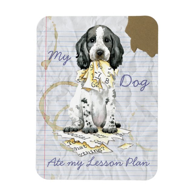 Ímã Meu Cocker Inglês Comeu Meu Magnet De Lição (Vertical)