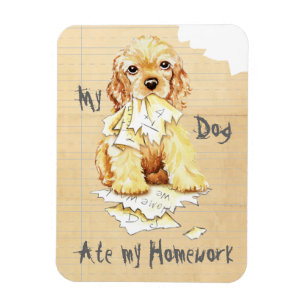 Ímã Meu Cocker Spaniel Comeu Meu Trabalho De Casa