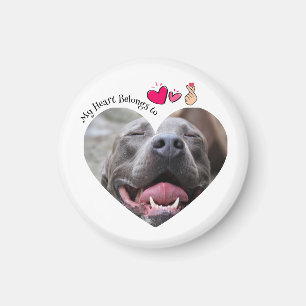 Imã Meu Coração Pertence à foto personalizada do cacho
