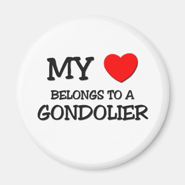 Imã Meu Coração Pertence A Um GONDOLIER (Frente)