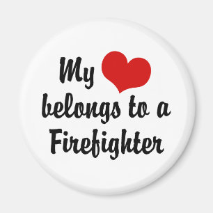 Imã Meu coração pertence a um sapador-bombeiro