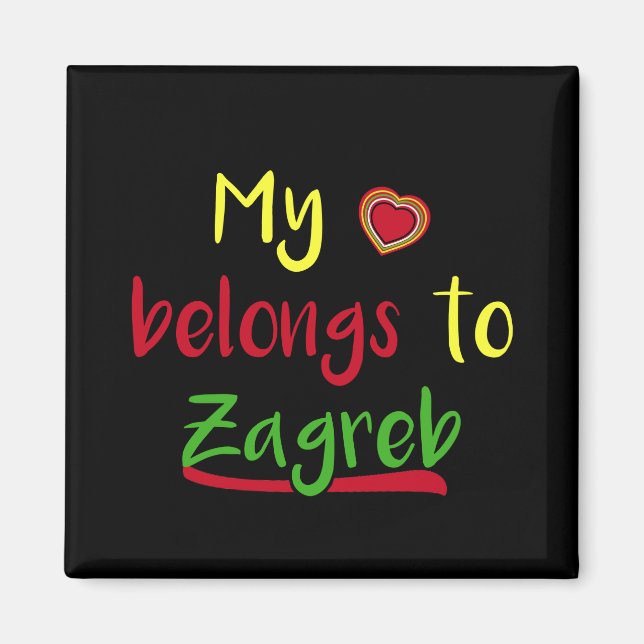 Imã Meu coração pertence ao Magnet croata de Zagreb (Frente)