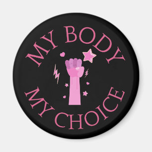 Imã Meu Corpo Minha Escolha Punho Rosa Feminista  