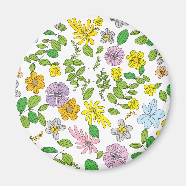 Imã Meu Design de Flor (Frente)