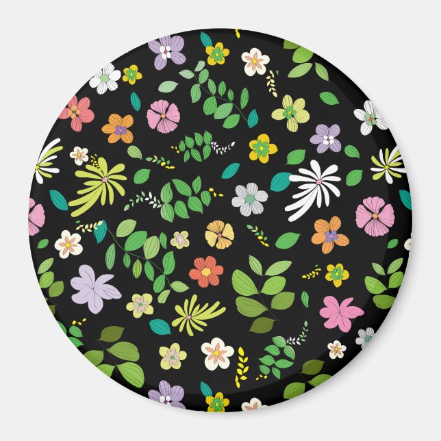 Imã Meu Design de Flor 5 (Frente)