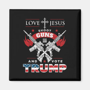 Imã Meu Deus. Atire em Armas. E Vote Trump 2020 Flag