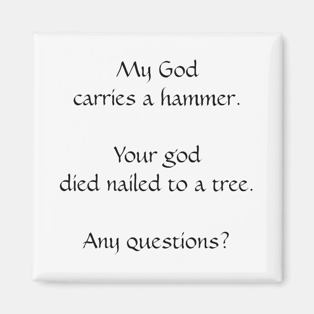 Imã Meu Deus/Seu Deus Magneta Quadrada (Frente)