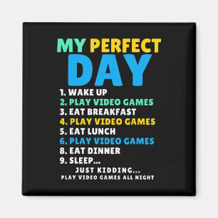 Imã Meu Dia Perfeito Jogar Video Games Divertido Gamer