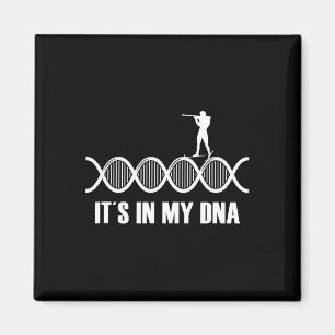 Imã Meu Dna Biatlo Impressão Digital Esqui Slogan Tiro