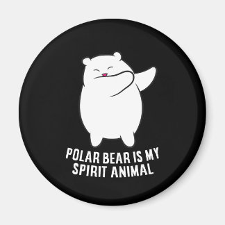 Imã Meu Espírito Urso Polar De Urso Polar Bonito Ao Lo