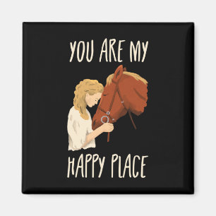 Imã Meu Feliz Lugar Cavalo Cavalo Andando Equestre C