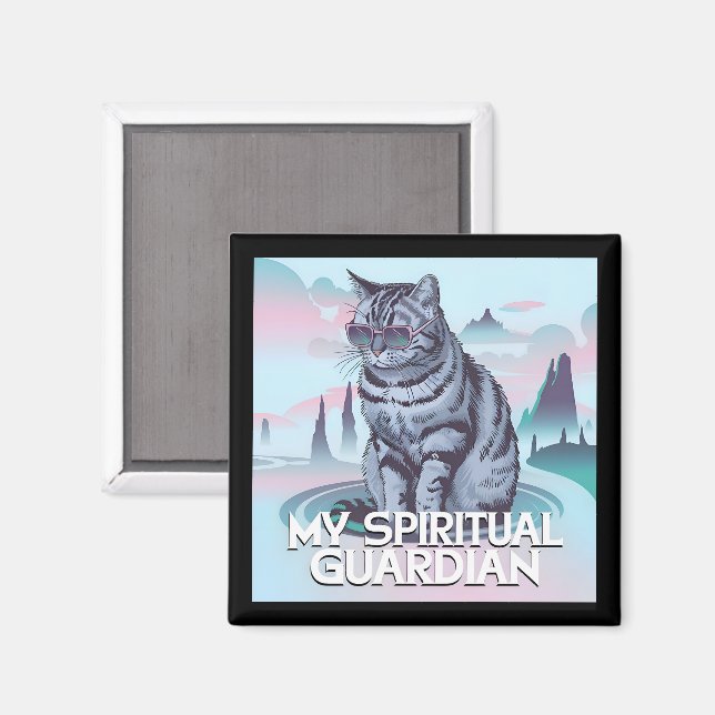 Imã Meu Gato Guardião Espiritual (Front/Back)