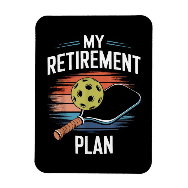 Ímã Meu Jogador de Pickleball do Plano de Aposentadori (Vertical)
