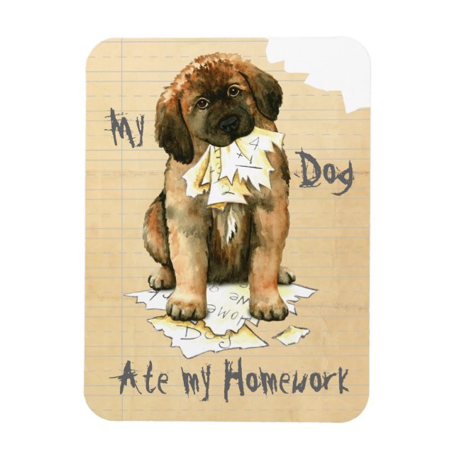 Ímã Meu Leonberger Comeu Meu Trabalho De Casa (Vertical)