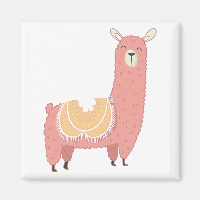 Imã Meu Llama Rosa (Frente)