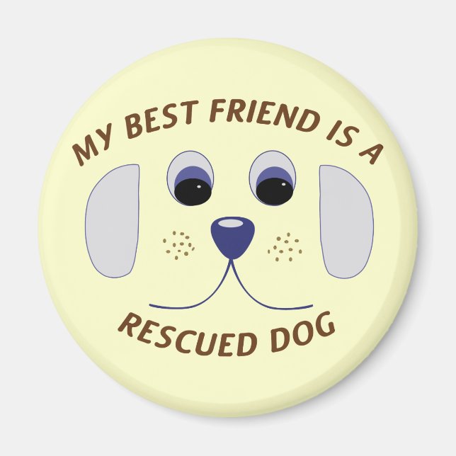Imã Meu melhor amigo é um cão resgatado (Frente)