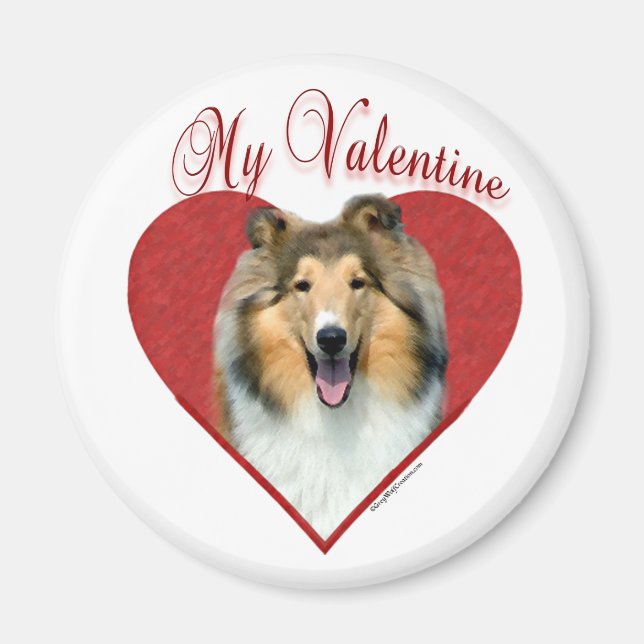 Imã Meu Namorados Collie Completo (Frente)
