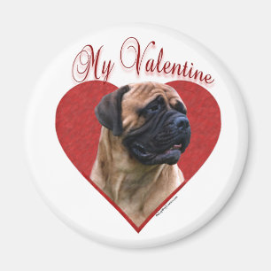 Imã Meu Namorados de Bullmastiff Vermelho