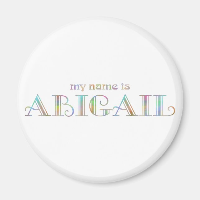 Imã Meu nome é Abigail (Frente)