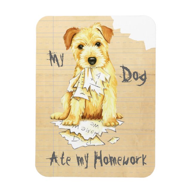 Ímã Meu Norfolk Terrier Comeu Meu Trabalho De Casa (Vertical)