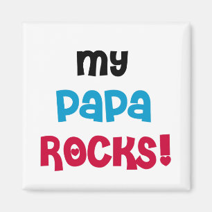 Imã Meu Papa Rocks Camisetas e presentes
