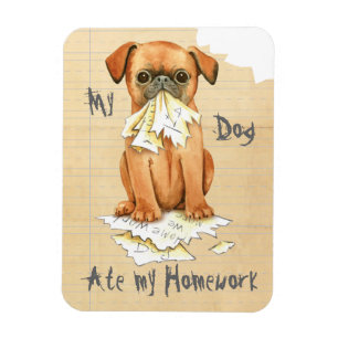 Ímã Meu Pequeno Brabancon Comeu Meu Trabalho De Casa