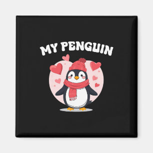 Imã Meu Pinguim Amor Cute Corações Romance de Valentão