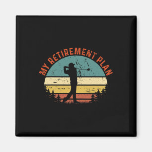 Imã Meu Plano de Aposentadoria Camiseta Engraçada com