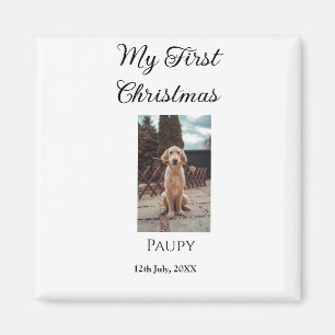 Imã Meu primeiro Natal adicionou o nome de um cão foto