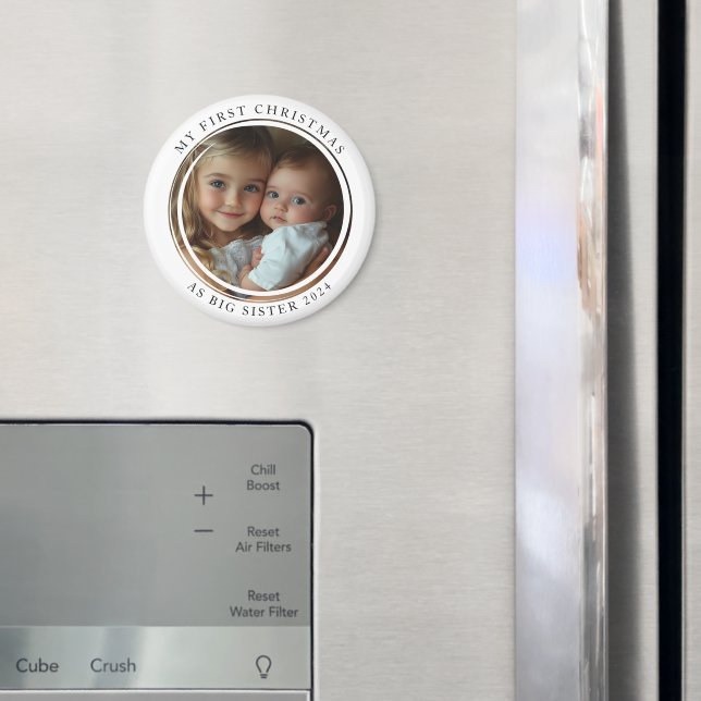 Imã Meu Primeiro Natal Como Foto Personalizada Da Irmã (In Situ (Fridge))
