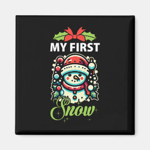 Imã Meu Primeiro Snowman Cute no inverno Natal