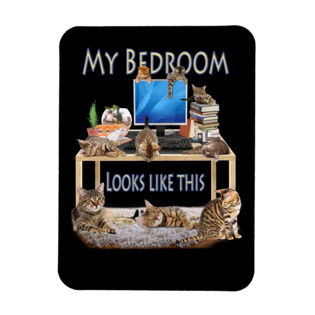 Ímã Meu quarto fica assim (Vertical)